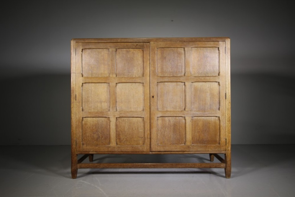 English Antique 19th Century Panelled Oak Cupboard