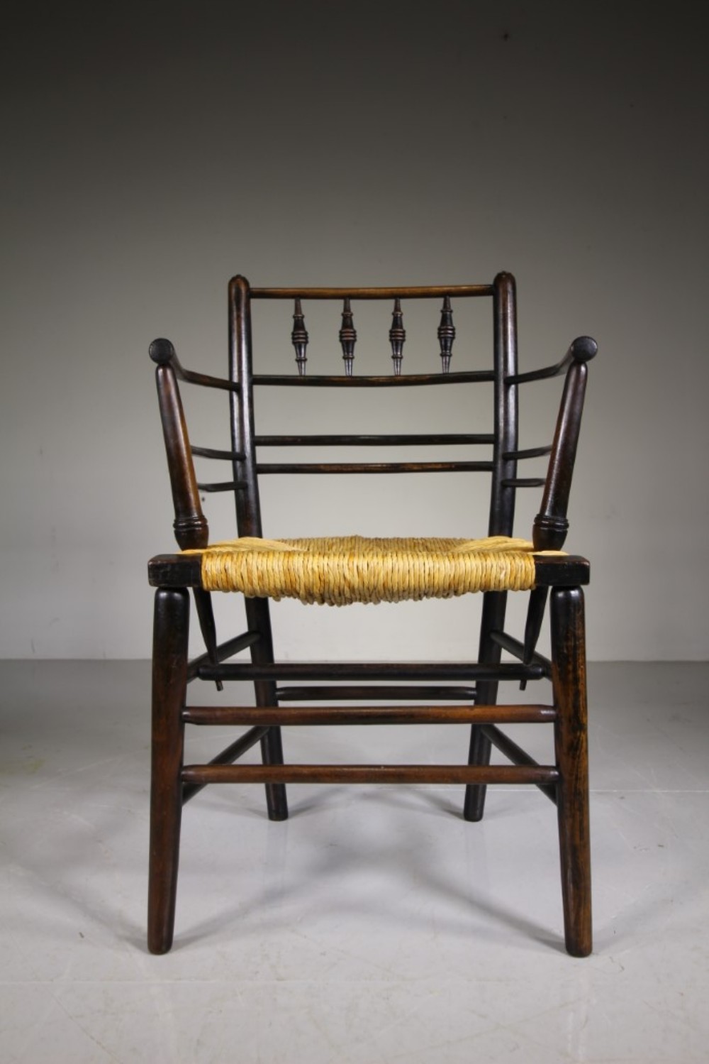 A True 19th Century Antique Sussex Chair by William Morris