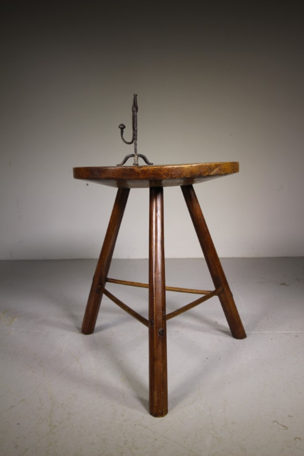 18th Century Primitive English Antique Dairy Cricket Table
