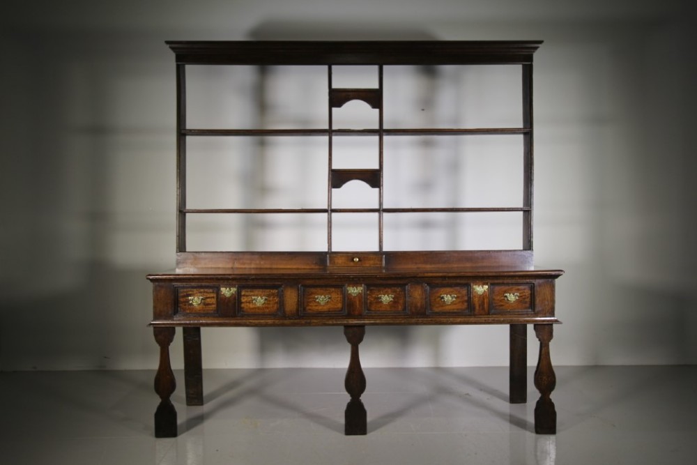 Welsh 18th Century Antique Oak Silhouette Dresser