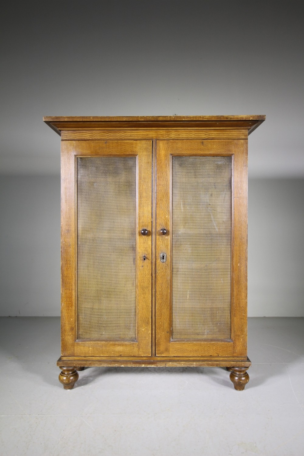 English 19th Century Original Painted Pine Antique Cupboard