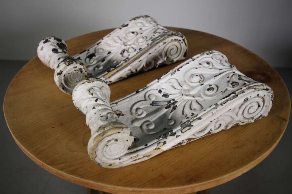 Pair of English 19th Century Antique Terracotta Corbels