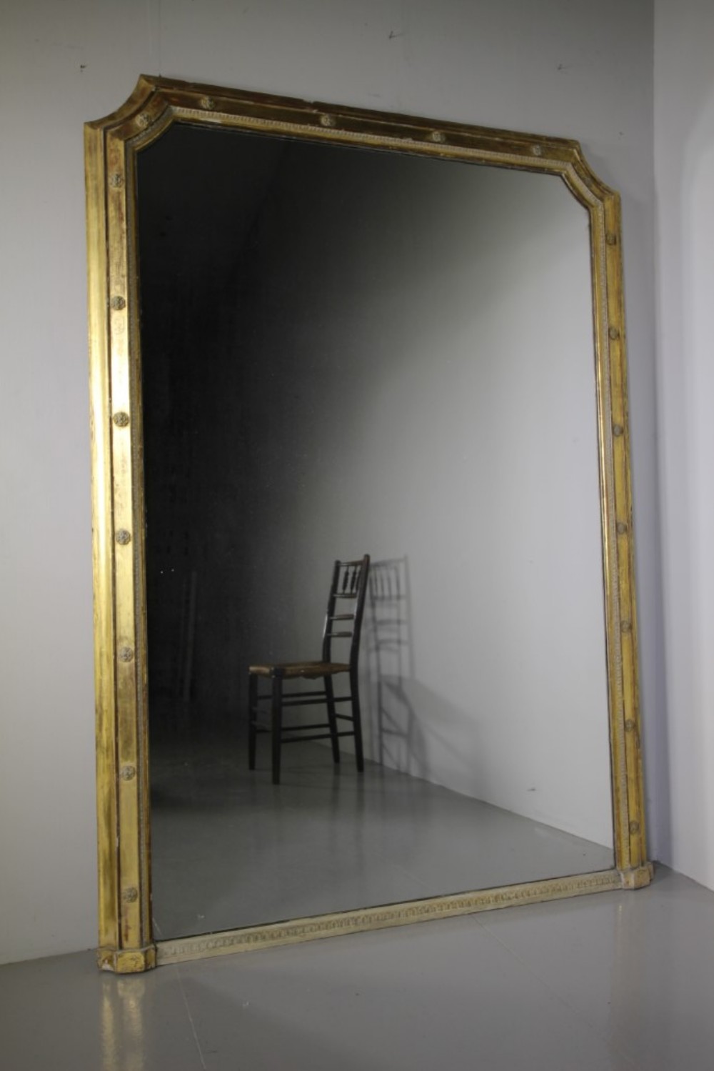 Large English Regency Antique Gilt Mirror