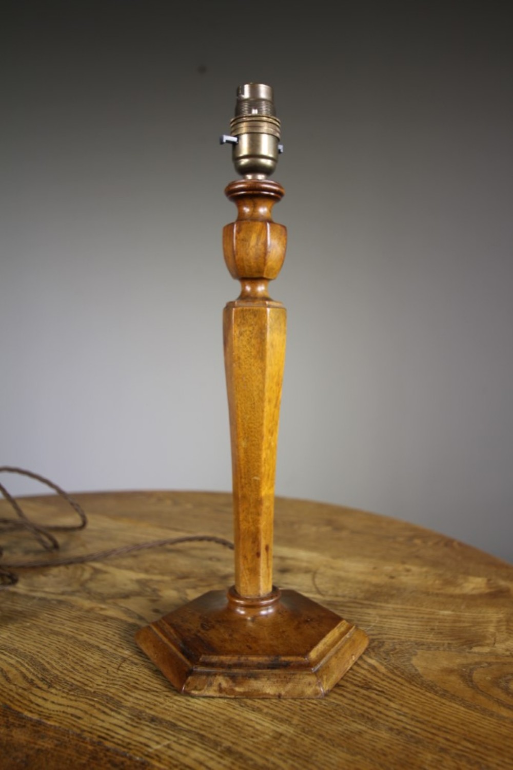 Heals 1920’s Pale Walnut Table Lamp