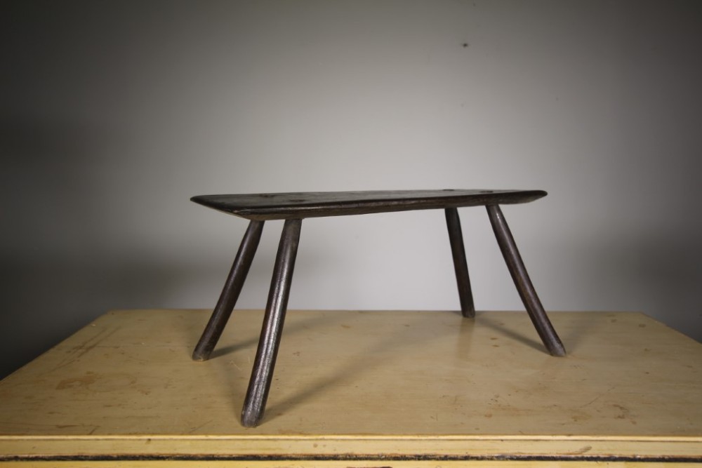 
Long Georgian Antique Period Oak Footstool