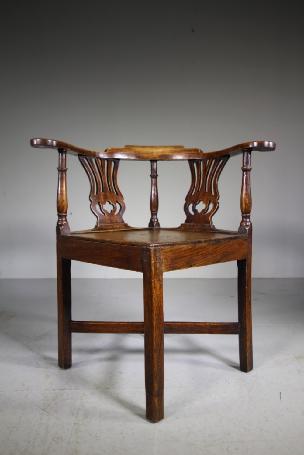 English 18th Century Antique Country Elm Armchair