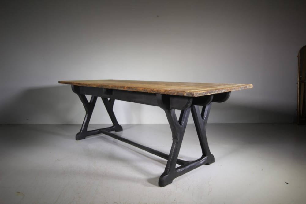 Fabulous Large English Gothic Pine Antique Kitchen Dining Table