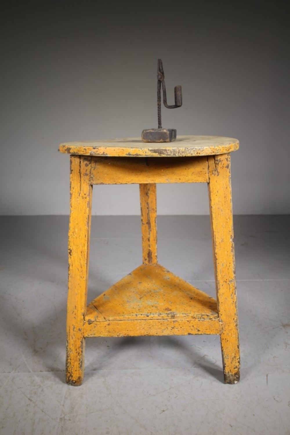 Fabulous Original Painted Pine English Antique Cricket Table