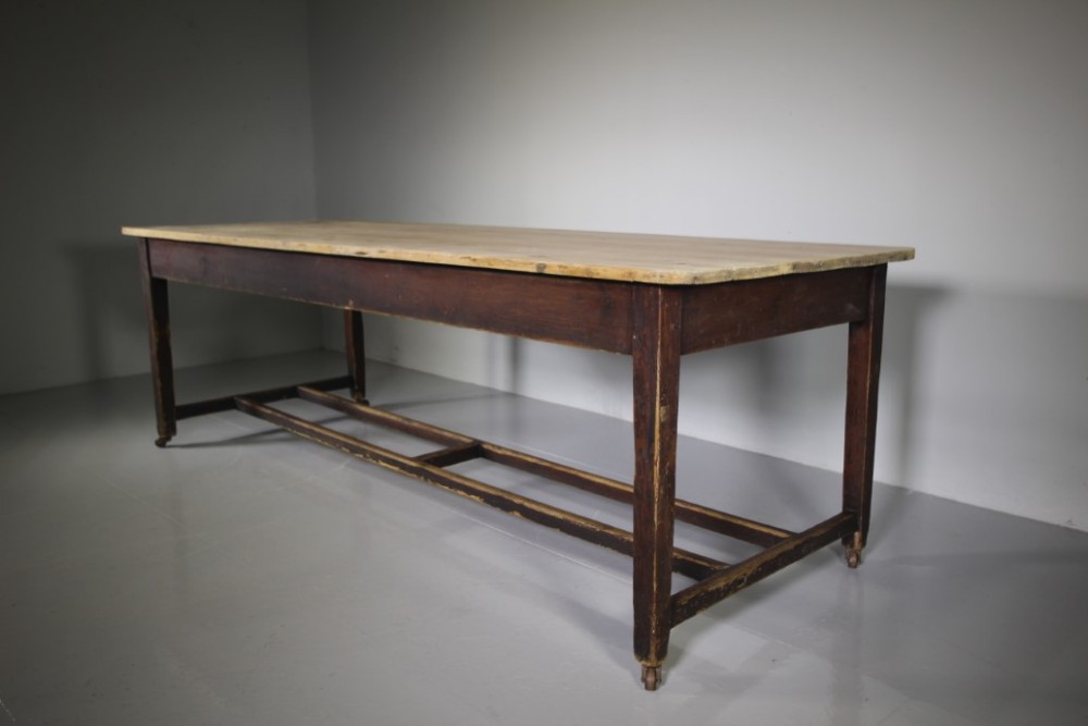 Large English 19th Century Antique Kitchen Dining Table
