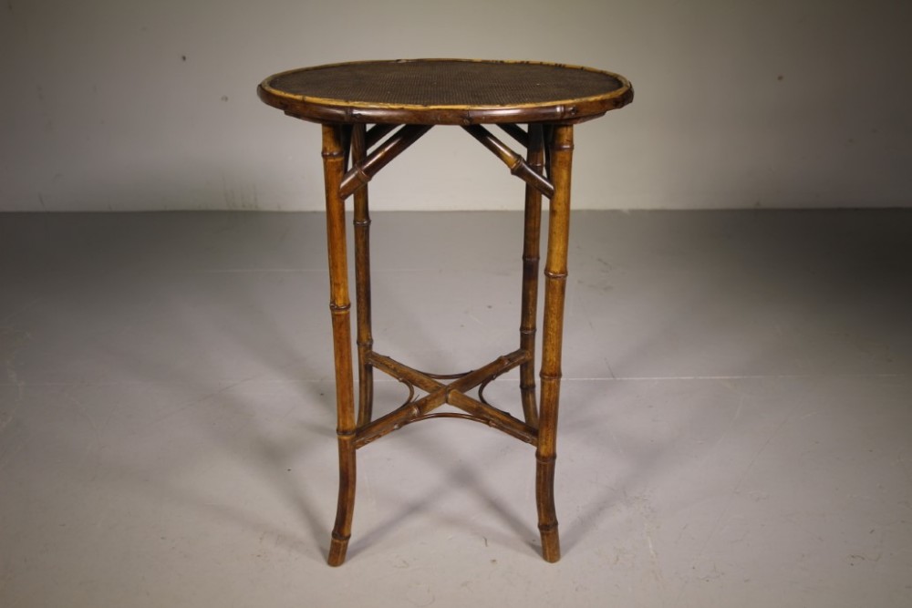 Simple English 19th Century Antique Bamboo Table