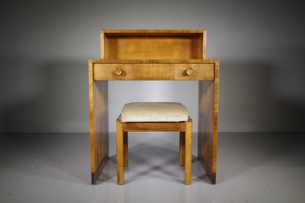 

1930’s Gordon Russell Sycamore Desk & Stool – Labelled
