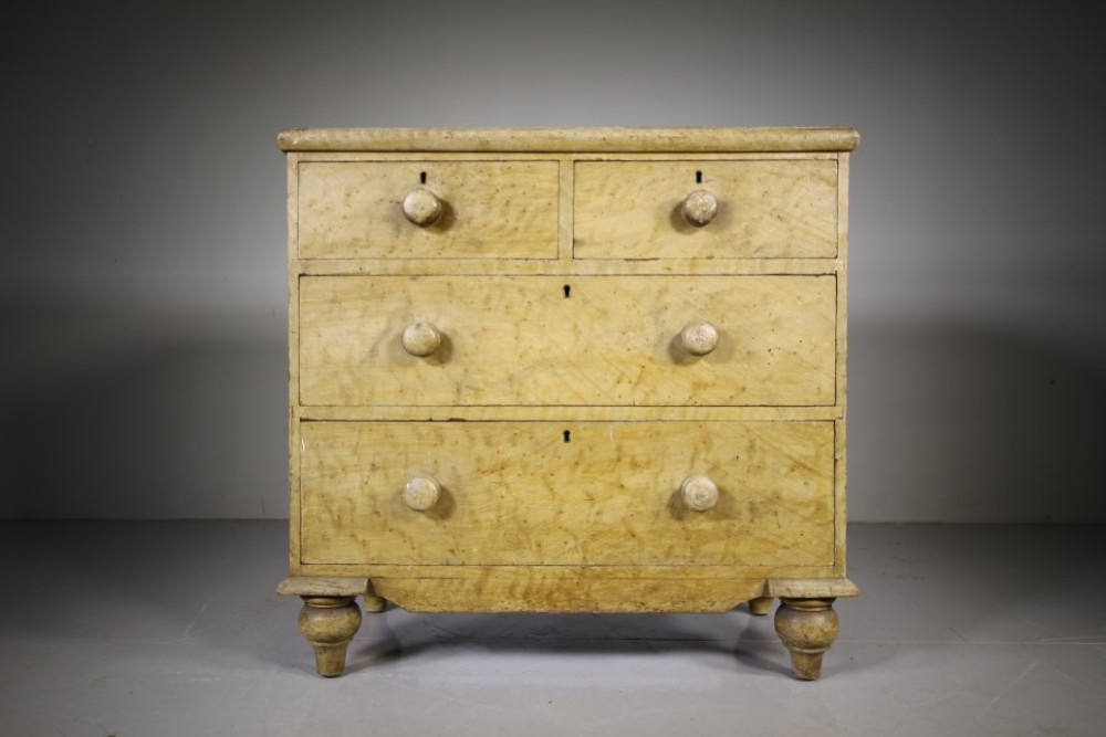 
English Original Painted Pine Antique Chest of Drawers

