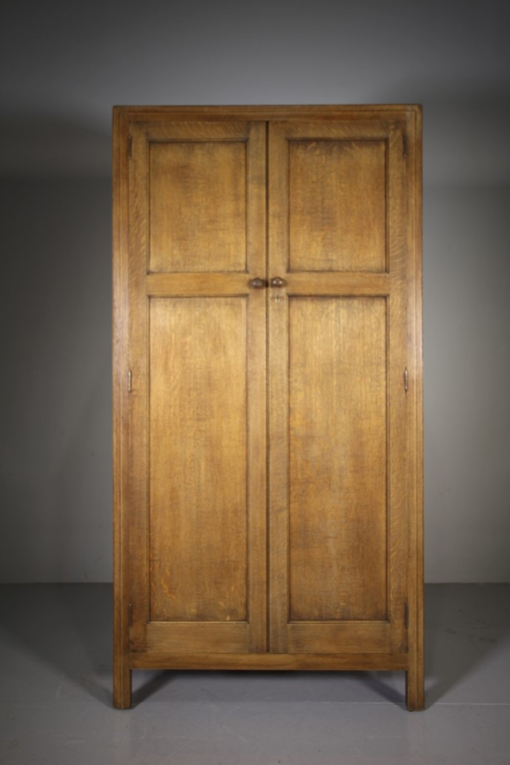 Heals of London Antique Oak Wardrobe – Labelled