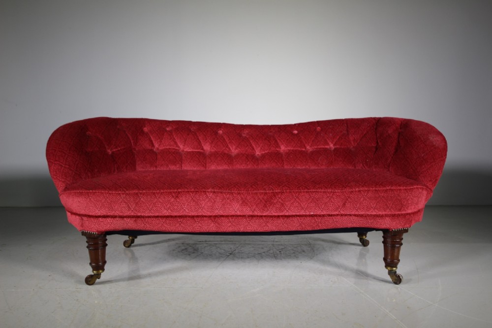 19th Century English Antique Gillows Sofa - Stamped