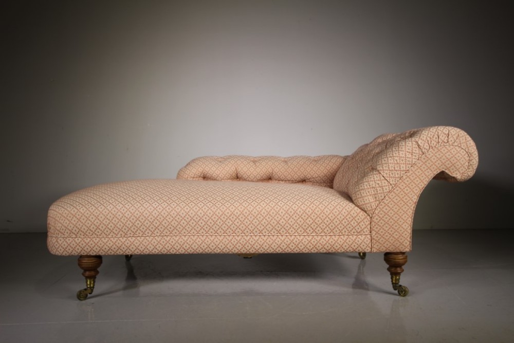 
Original Antique Chaise Longue by Howard & Sons – Stamped