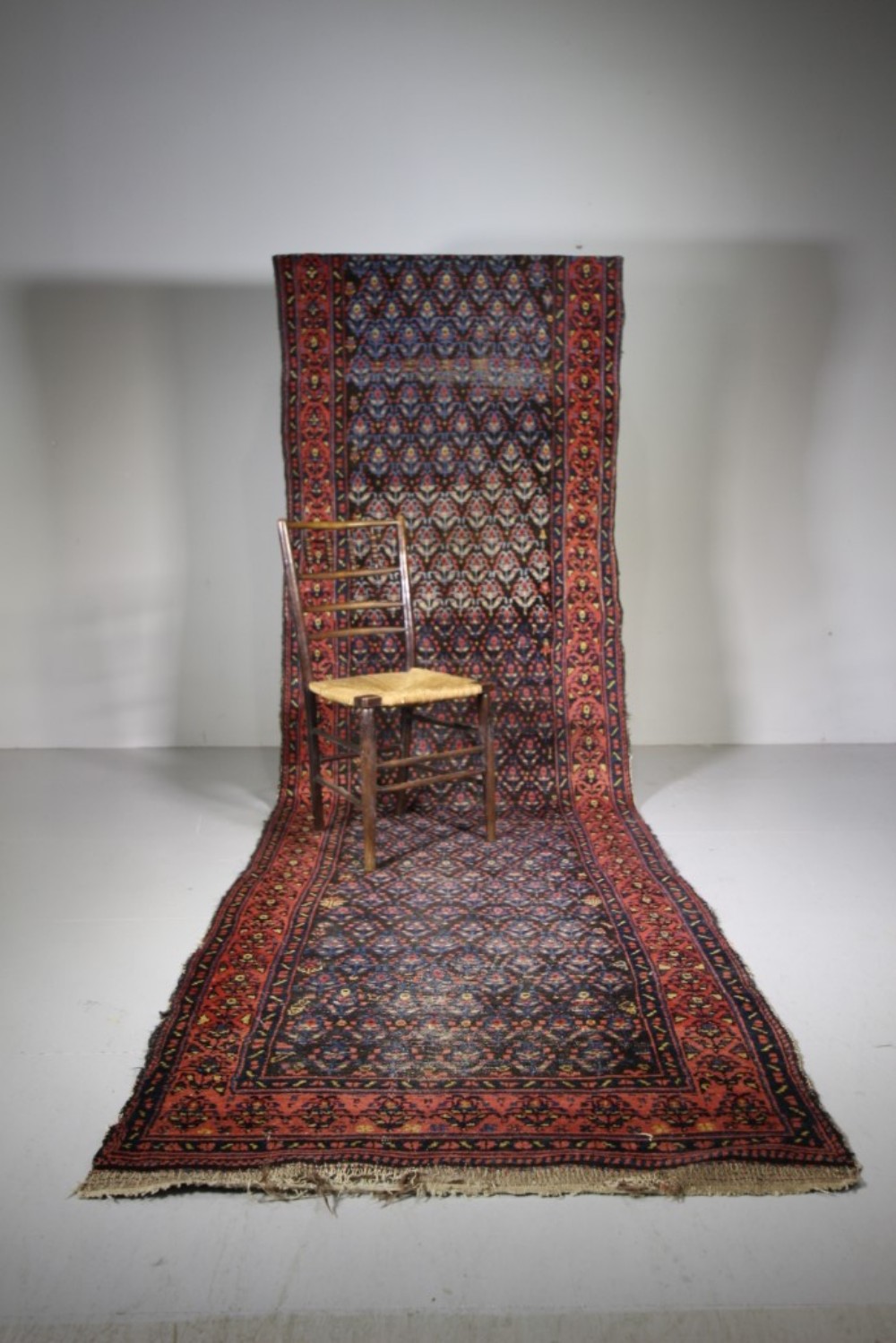 Long & Clean 19th Century Antique Runner Floor Rug