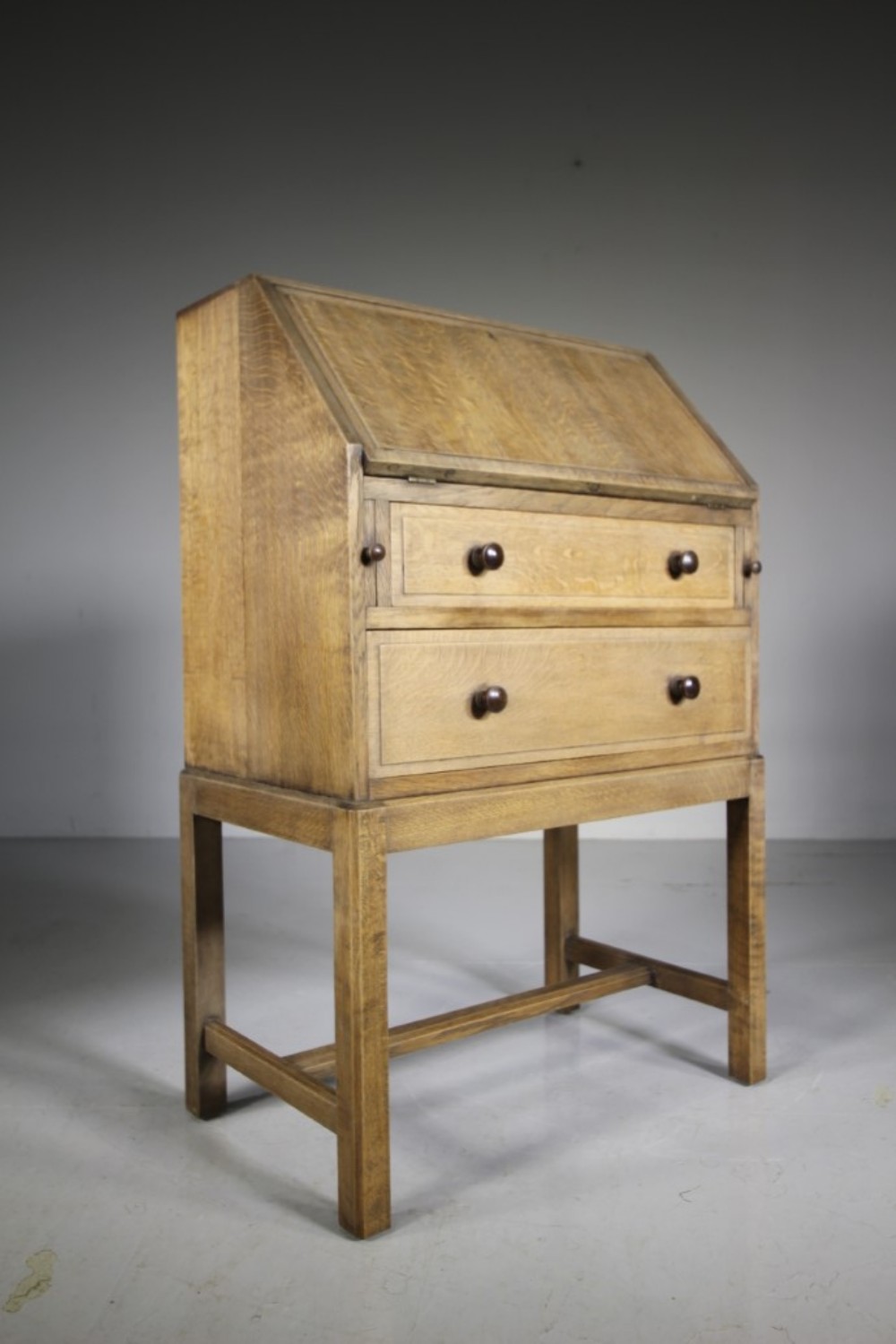Heals of London 1920’s Oak Writing Bureau -Labelled