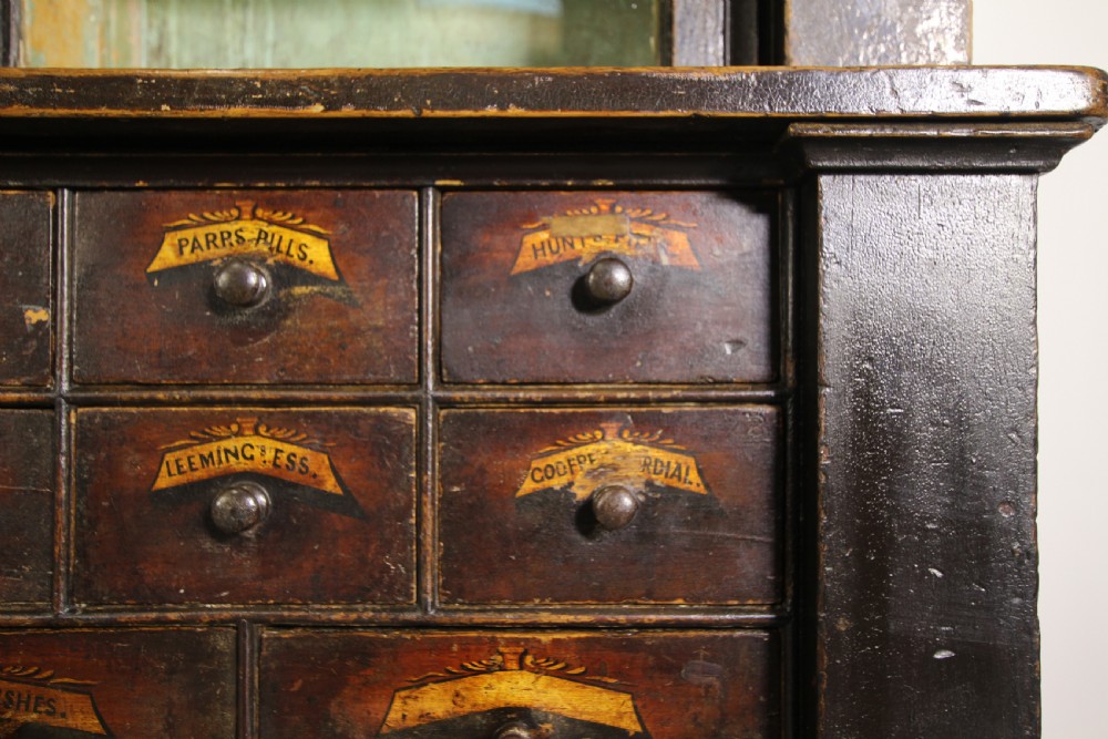 
Very Rare Huge Georgian Antique Apothecary Cabinet- Original Paint & Gilt View XIV