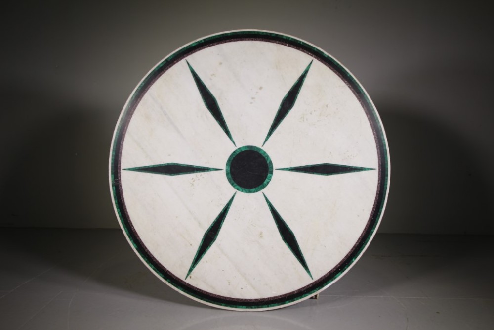 Fabulous Large 19th Century Antique Marble Circular Top