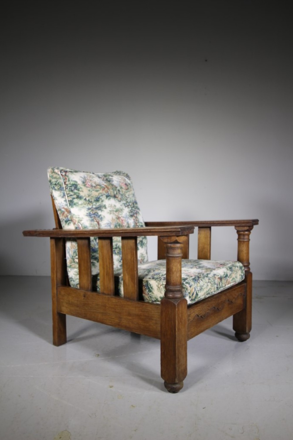 Heals of London 1920’s Antique Oak Tilden Armchair