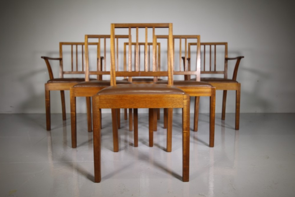 Set of Six Barnsley Designed 1930’s Walnut Dining Chairs