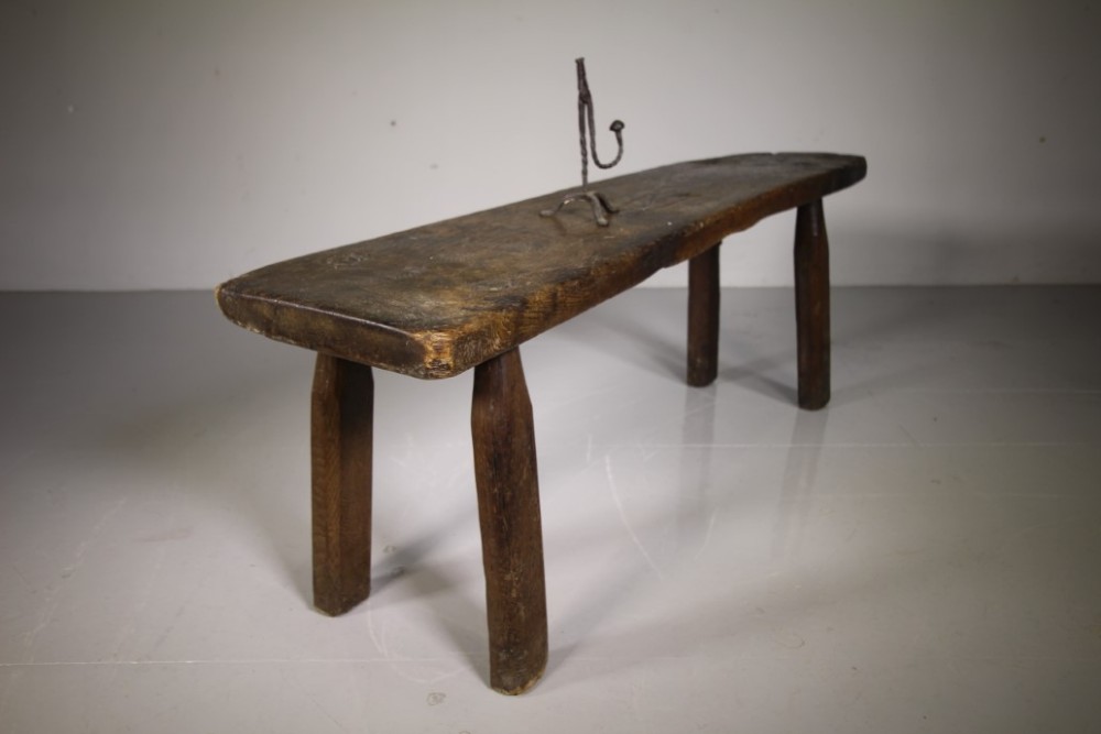 Georgian Antique Oak Pig Bench Table
