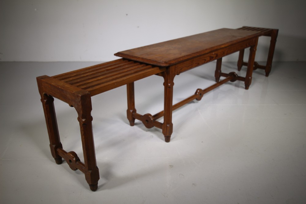 
Unusual English Antique Extending Bench & Luggage Racks View III