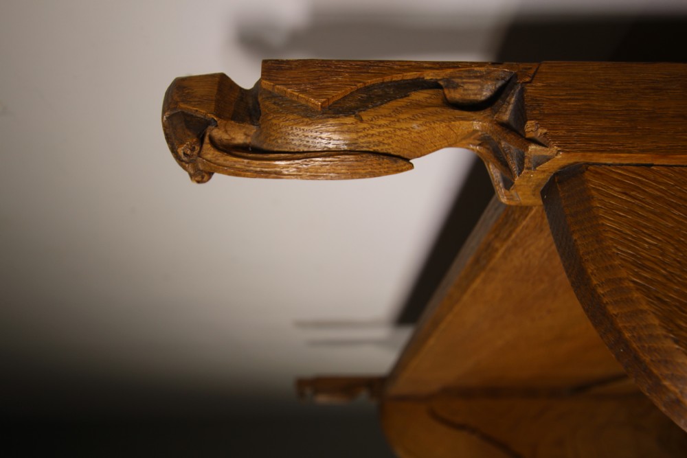 Fabulous Edwardian Antique Oak Single Bed – Owl Eagle & Pelican View XV