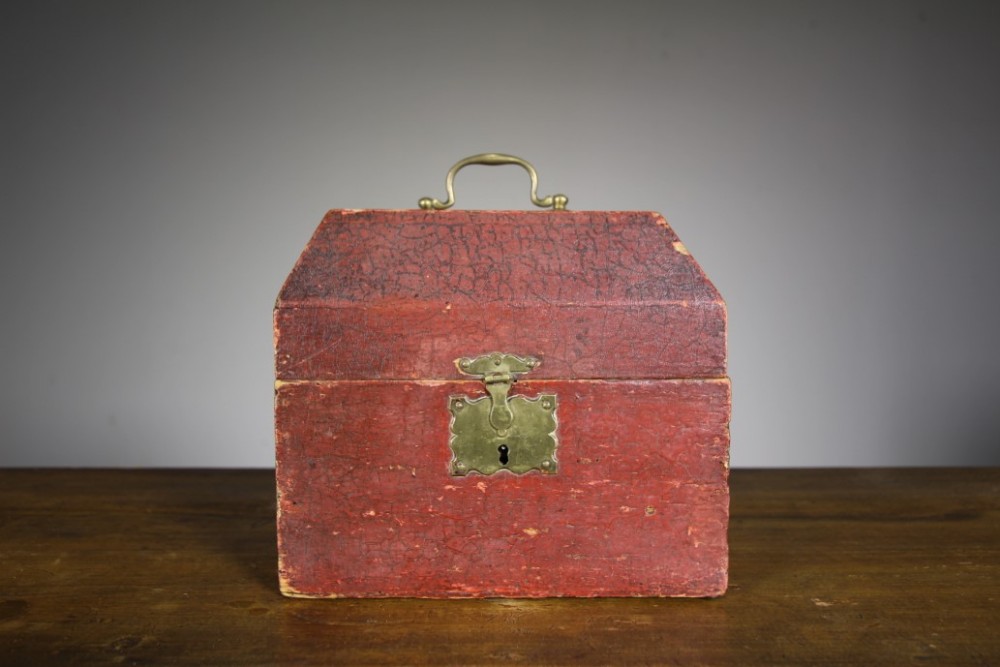 Georgian Antique Original Painted Pine Box