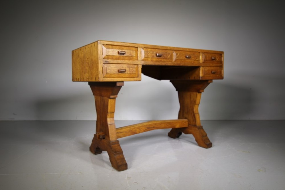 Superb Quality Romney Green Antique Oak Desk