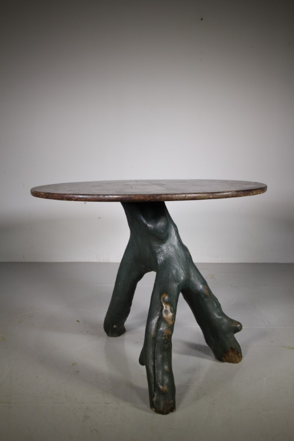 19th Century Rustic Antique Table in Paint