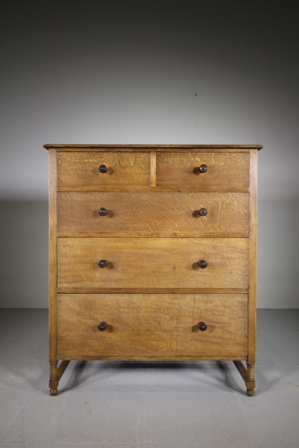 Heals Antique Oak Tilden Chest of Drawers