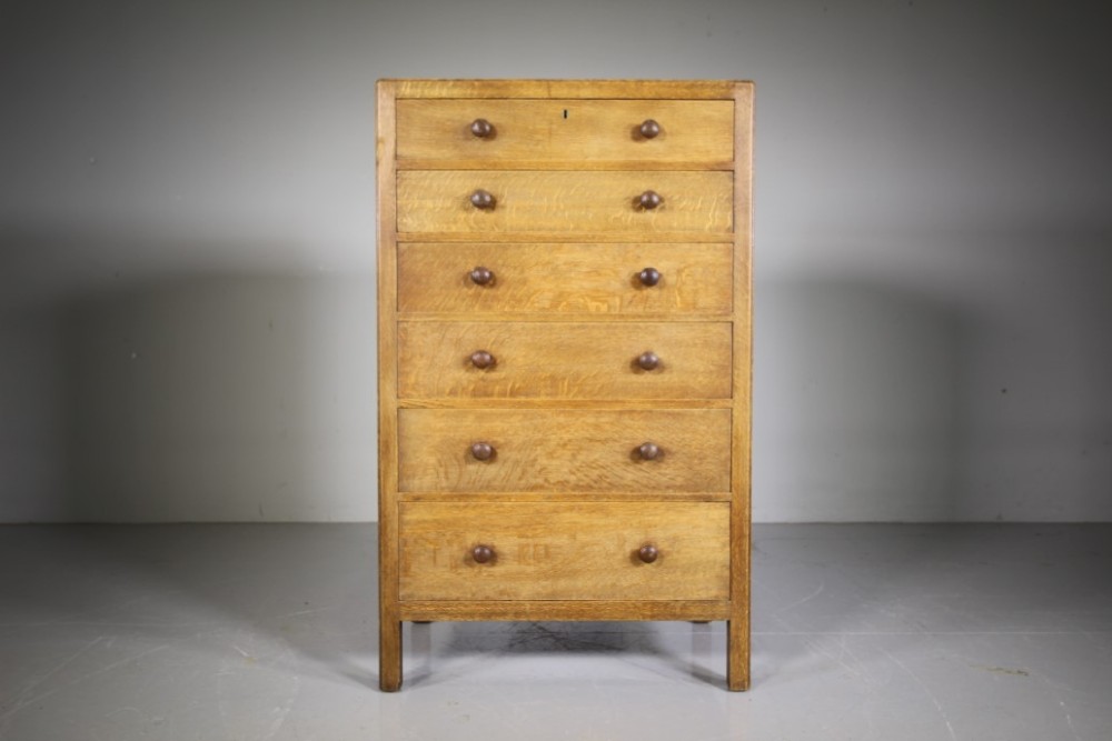 High Quality Heals of London Antique Oak Chest of Drawers