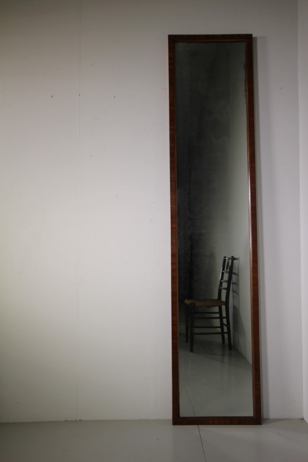 Tall Georgian Antique Mahogany Mirror – Original Plate