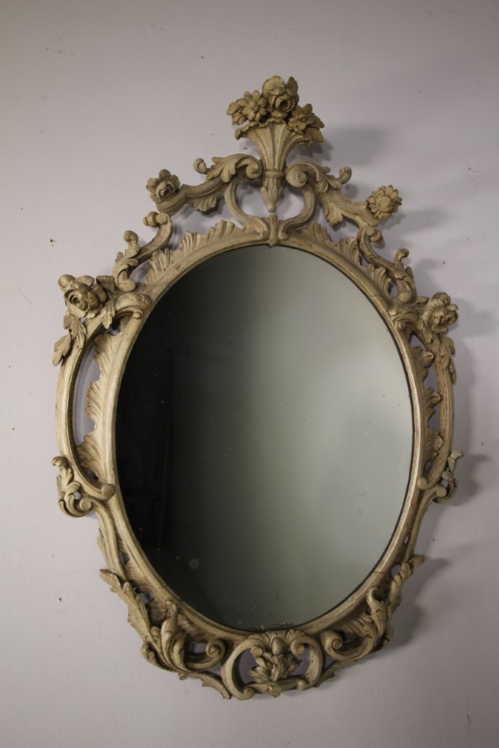 Beautiful Hand Carved Large Antique Wall Mirror