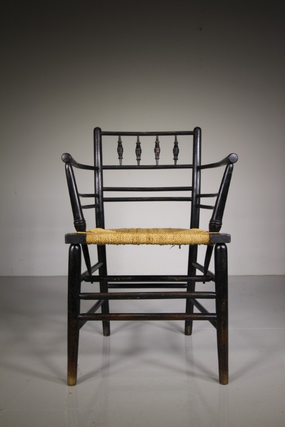 Original 19th Century Antique Sussex Chair by Morris & Co