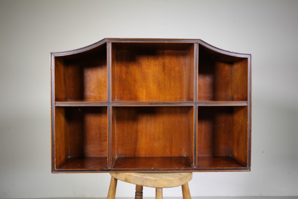 Rare Heals Pagoda Top Antique Open Wall Shelves
