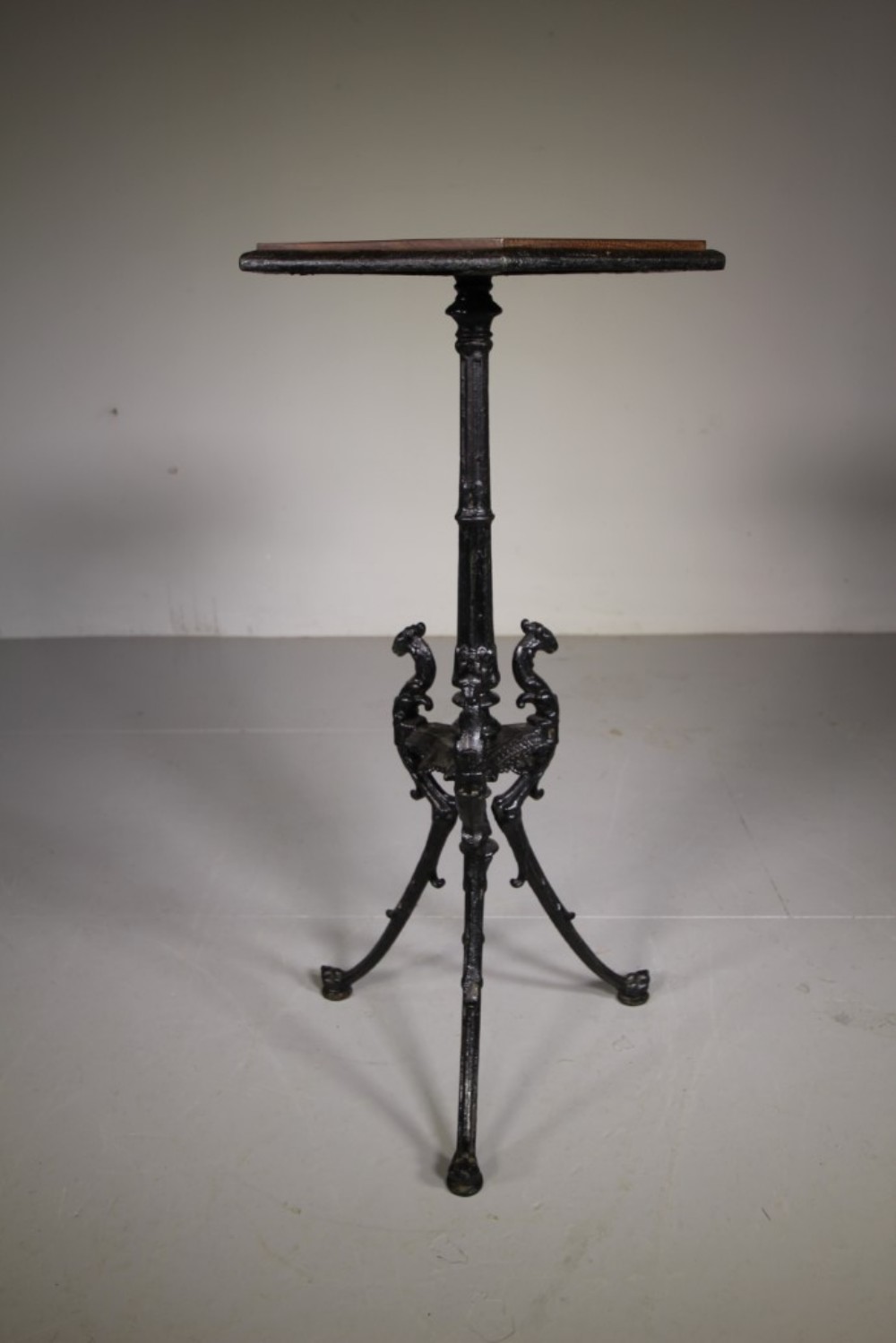 Regency English Antique Iron & Mahogany Side Table