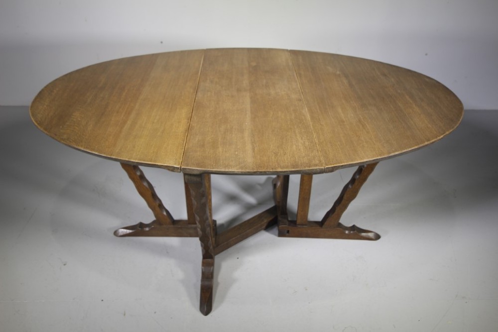 Cotswold School Antique Oak Dining Table by Romney Green