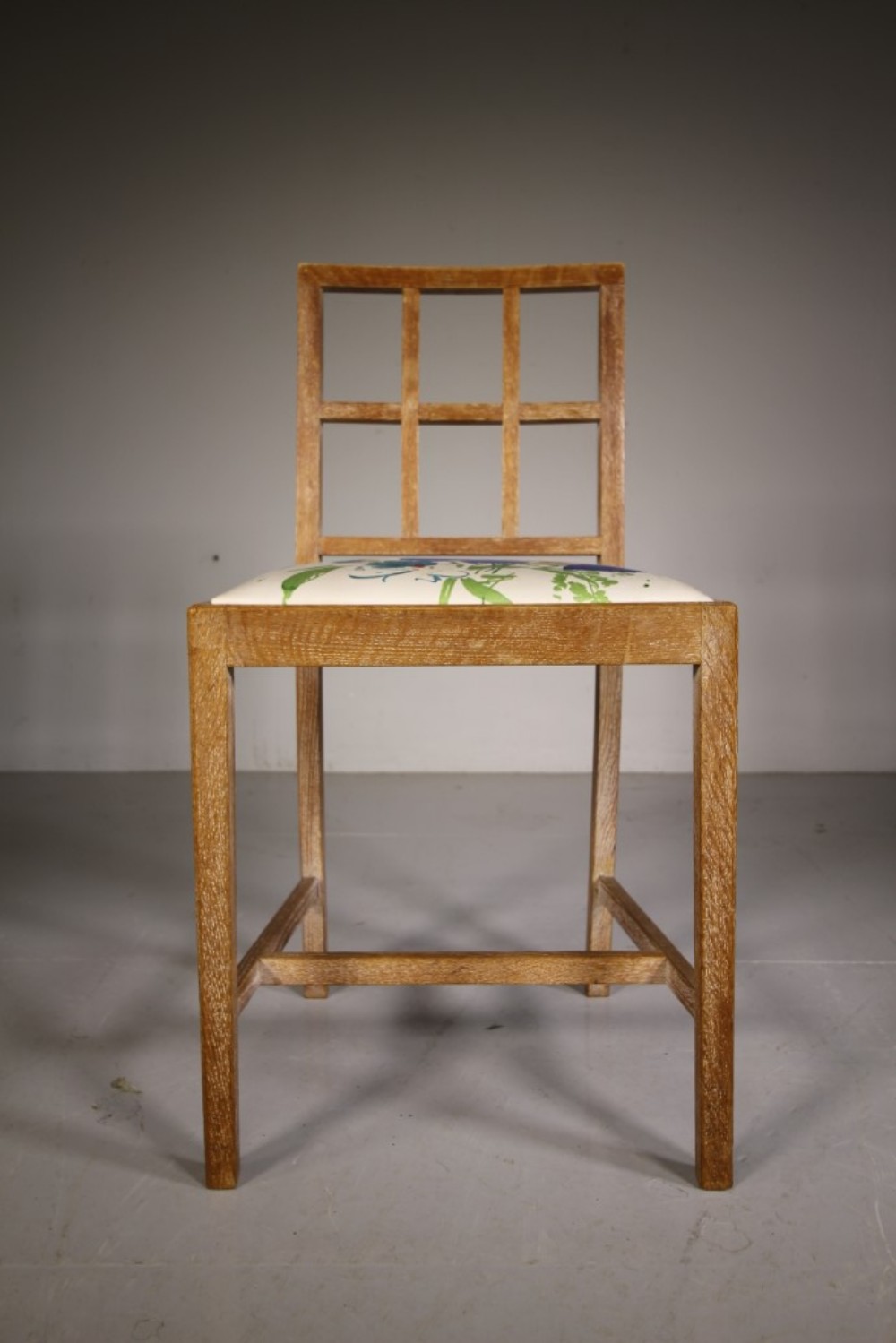 Heals Antique Lattice Back Oak Side Chair