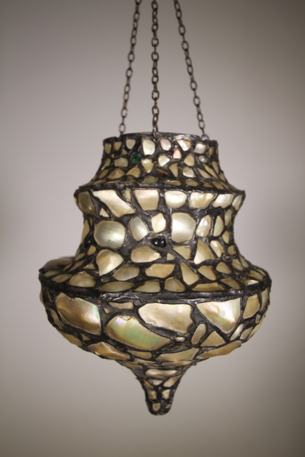 Beautiful Edwardian Antique Mother of Pearl Hanging Lantern