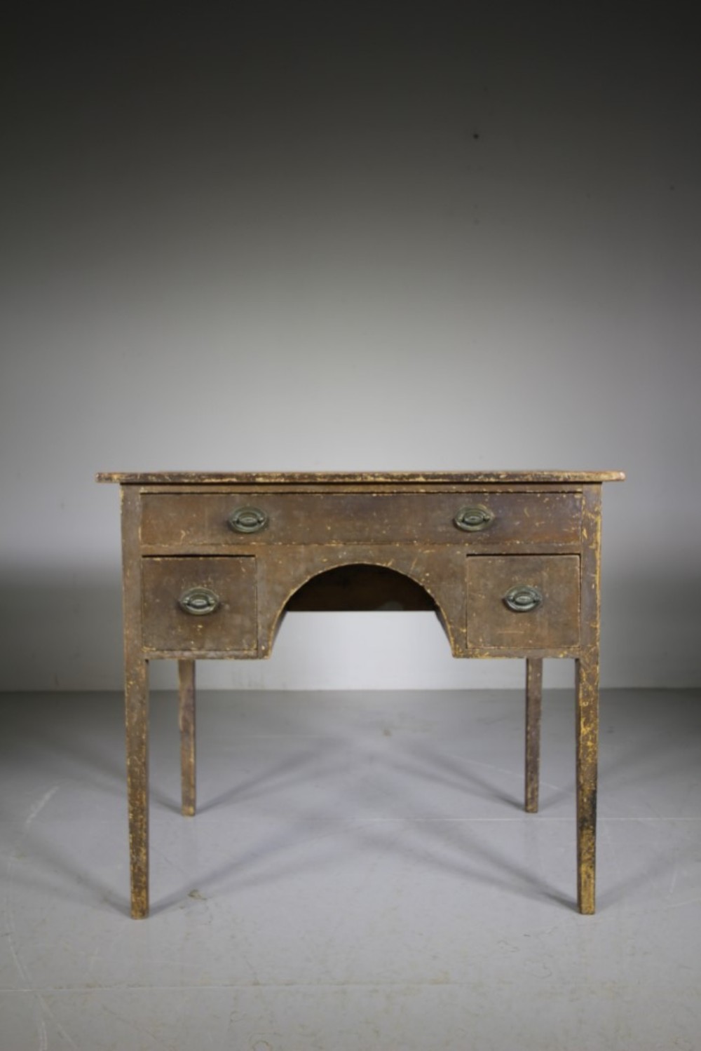 Original Painted Pine Georgian Antique Lowboy Table