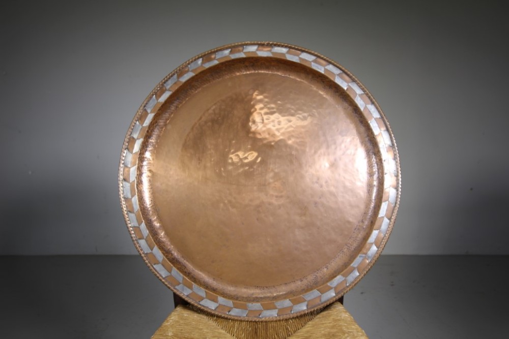 
Large Hugh Wallis Antique Signed Copper Tray