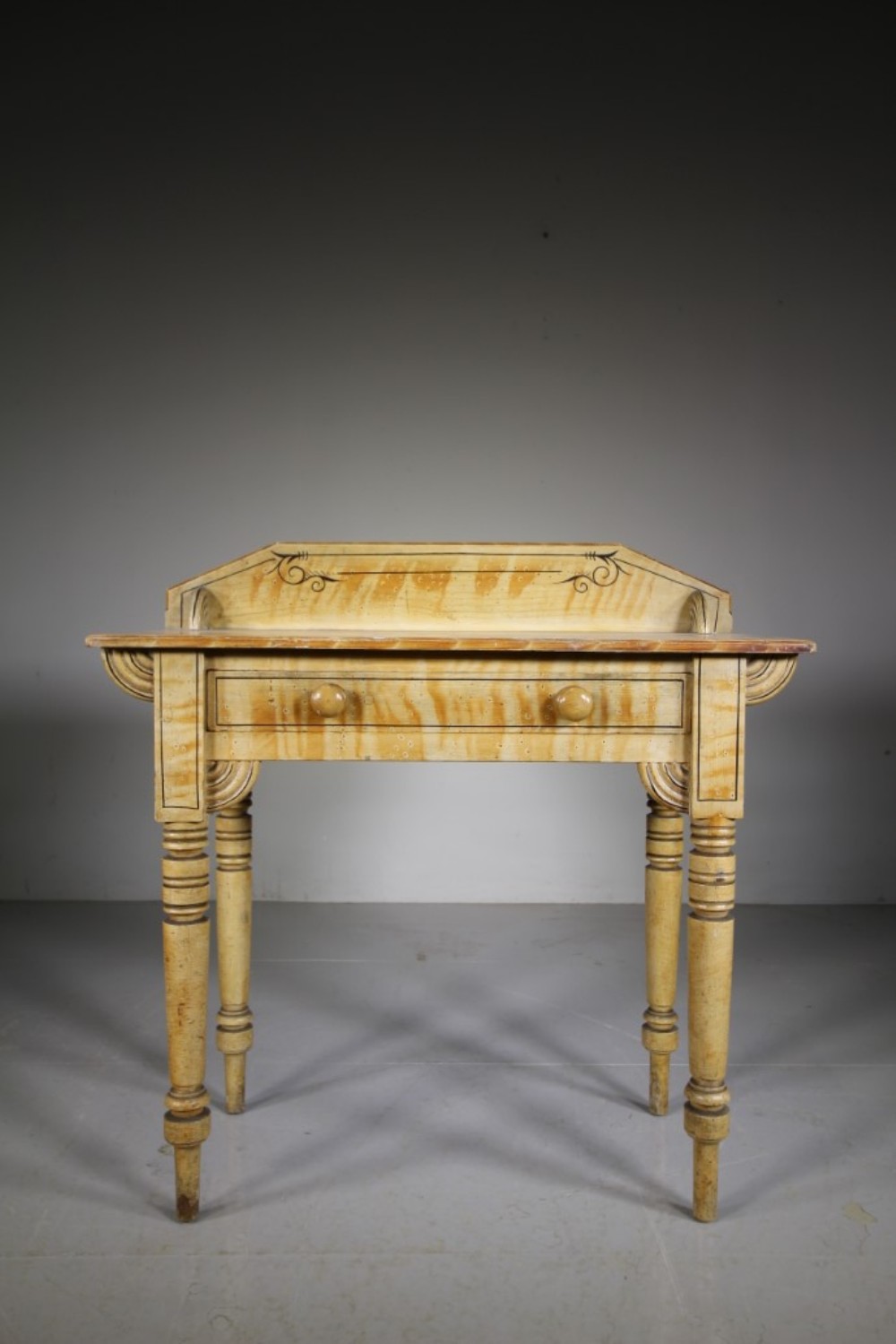 English 19th Century Original Painted Pine Antique Side Table