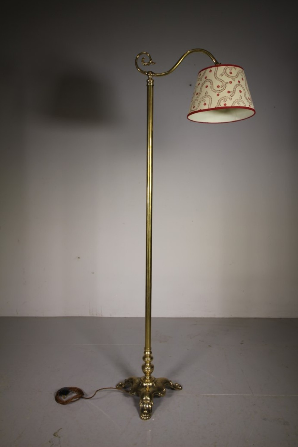 English Edwardian Antique Floor Lamp – Rewired 