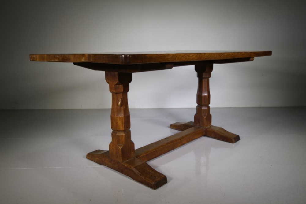 Fabulous 1930’s Mouseman Oak Dining Table 