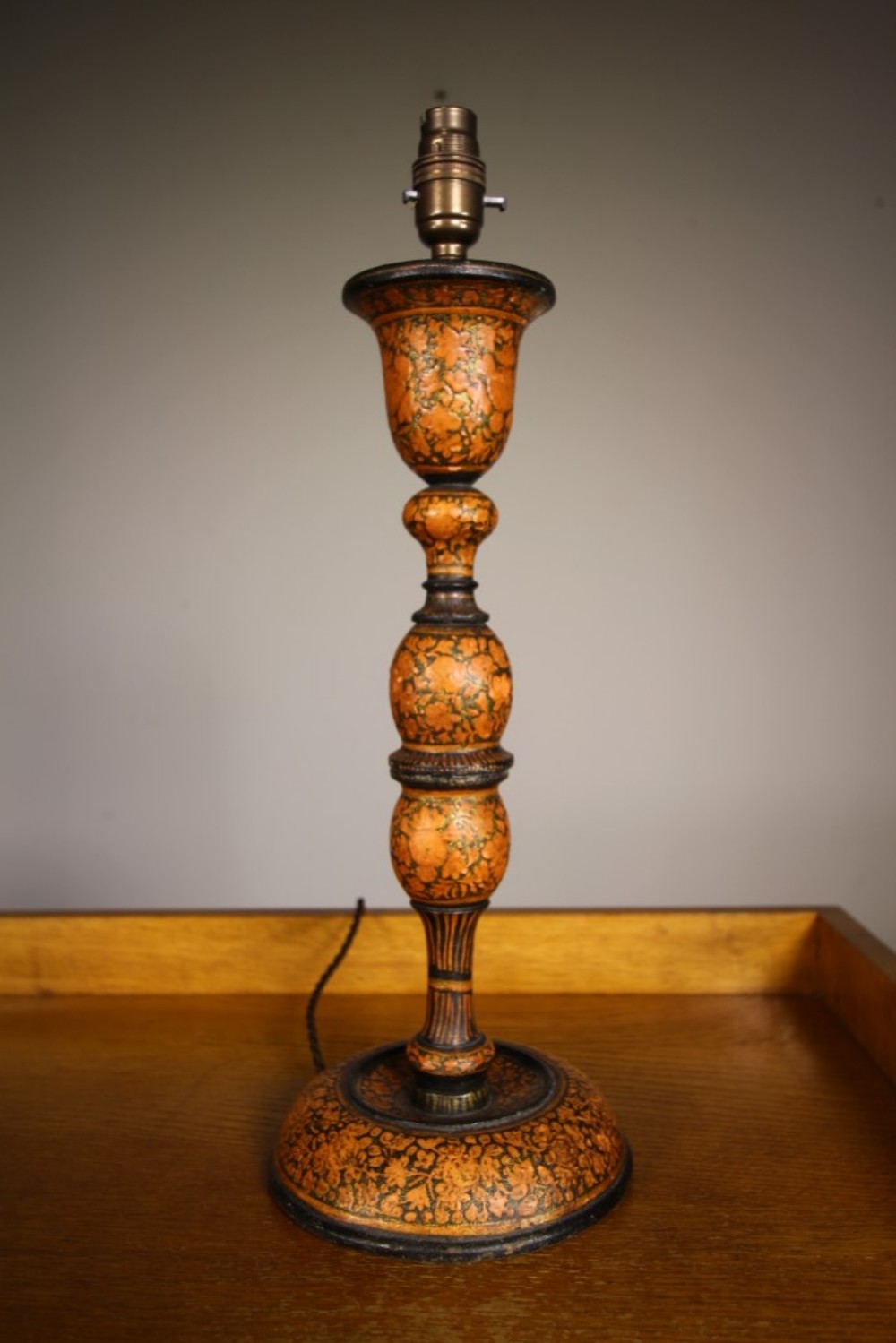Tall 19th century Antique Kashmiri Table Lamp