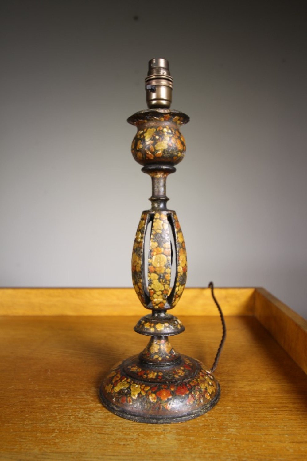 
19th Century Antique Kashmiri Table Lamp – Rare Design