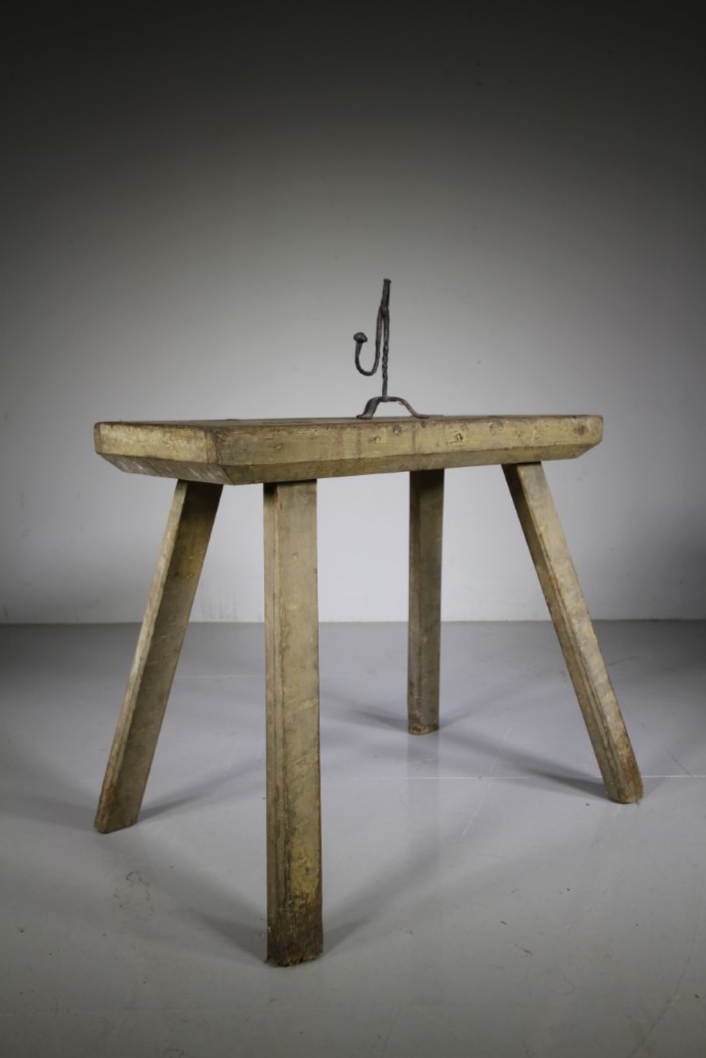 
Early 19th Century Antique Original Painted Pine Side Table