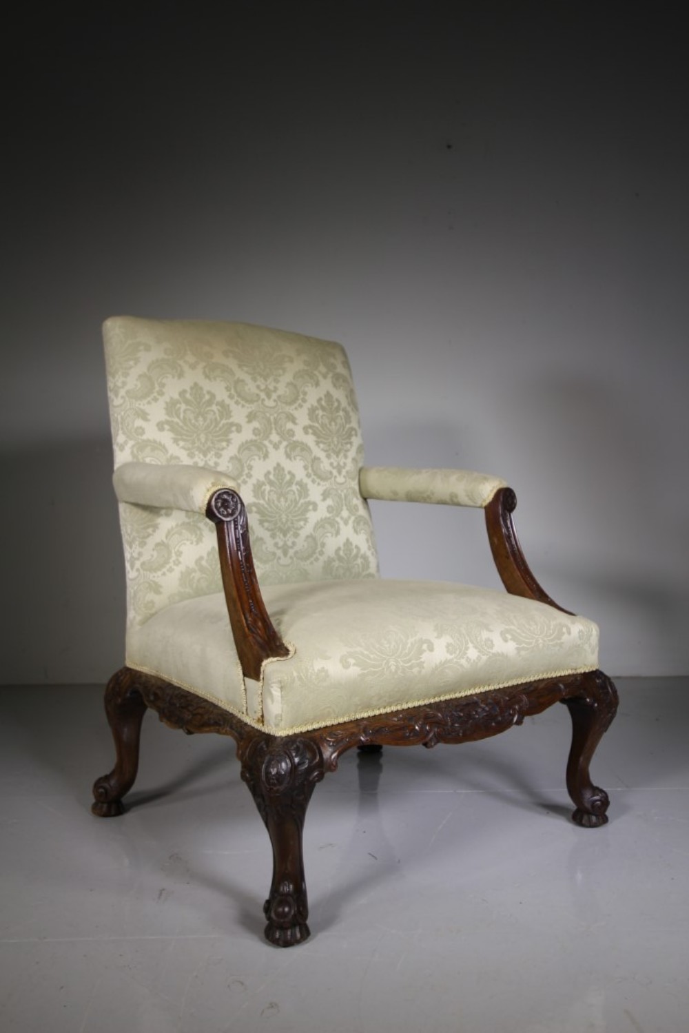 
Large Edwardian Antique Gainsborough Open Armchair